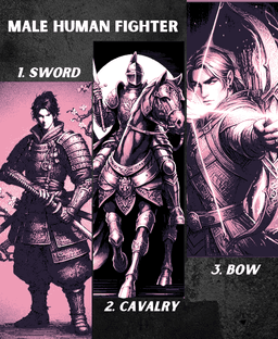 Human Fighter Bookmarks (Male & Female) 3d model