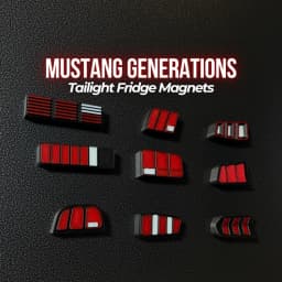 Mustang Generations - Tailight Magnets 3d model