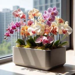 Rectangular Modern Orchid Pot 3d model