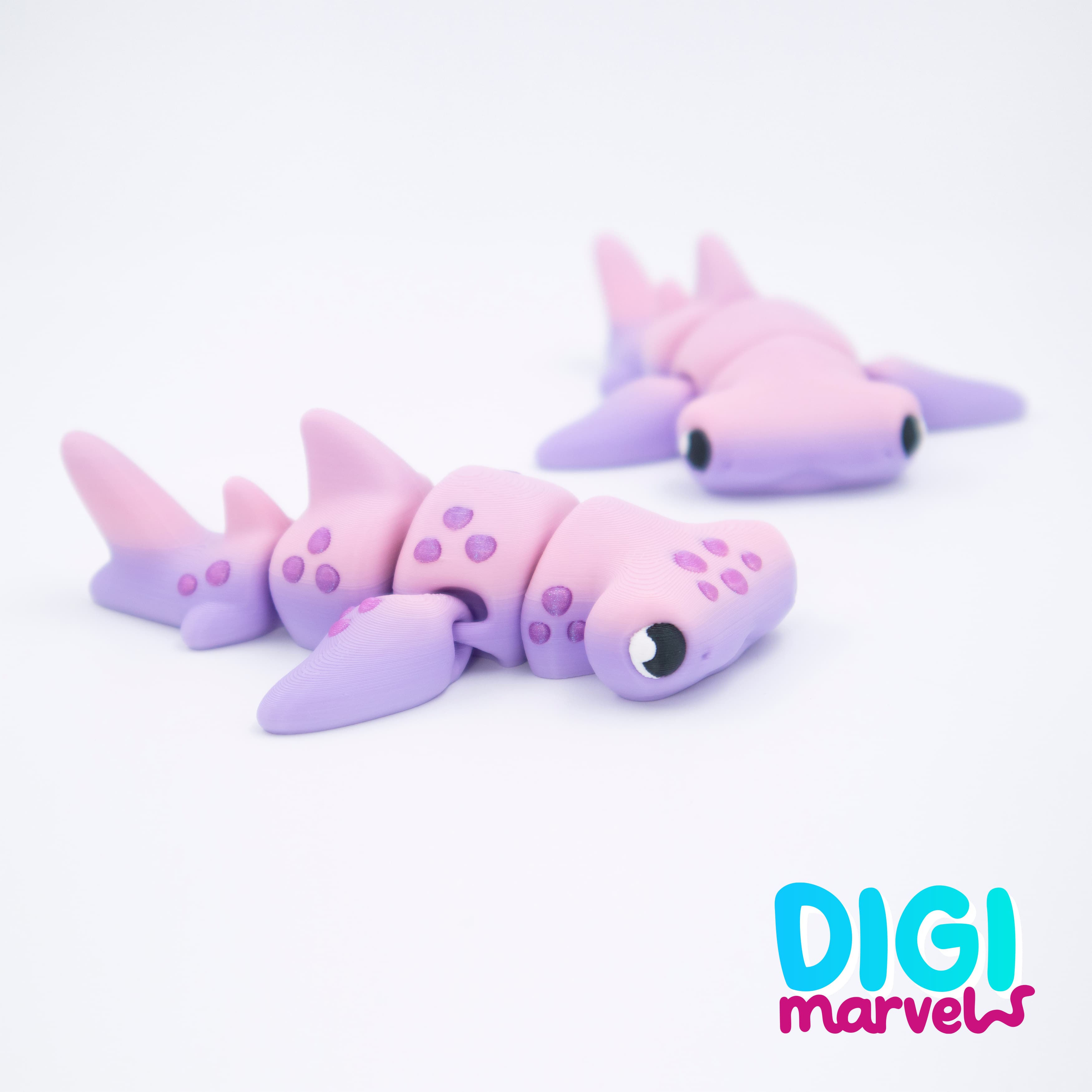 Hammerhead Shark Flexi + Keychain 3d model