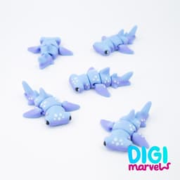 Hammerhead Shark Flexi + Keychain 3d model