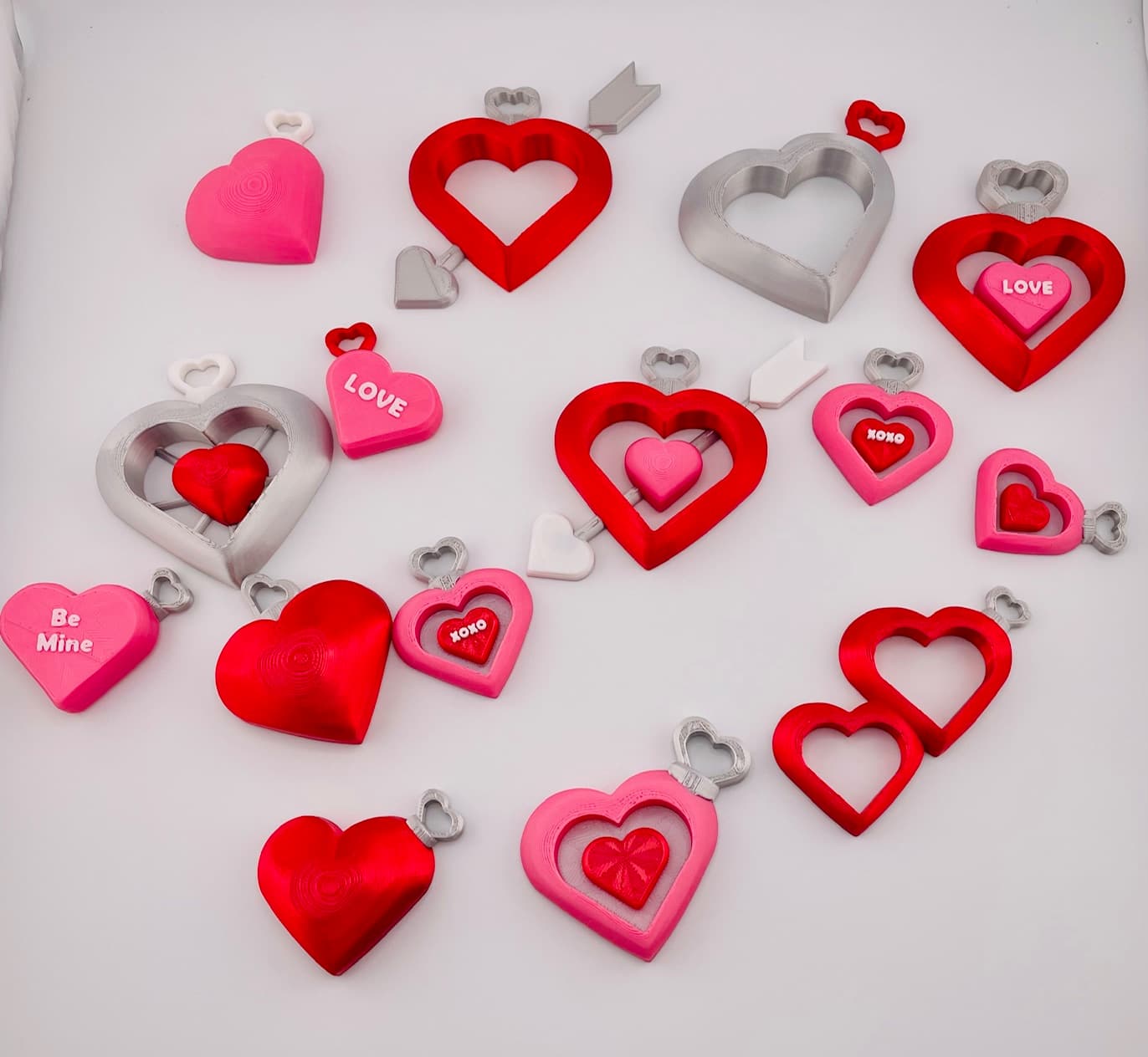 Heart Tag/Keychain Assortment 3d model