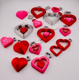 Heart Tag/Keychain Assortment 3d model