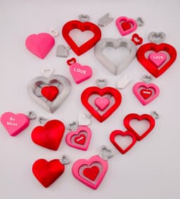 Heart Tag/Keychain Assortment 3d model