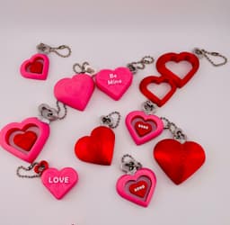 Heart Tag/Keychain Assortment 3d model