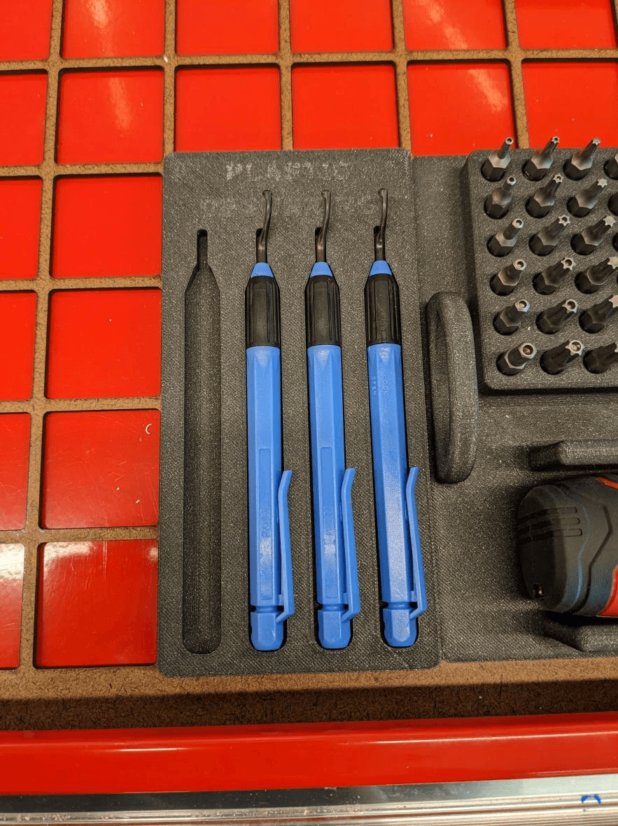 Gridfinity Holder for Noga EO2000 Deburring Tool 3d model