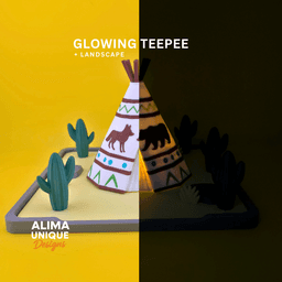 Glowing Teepee / Decoration / Toy 3d model