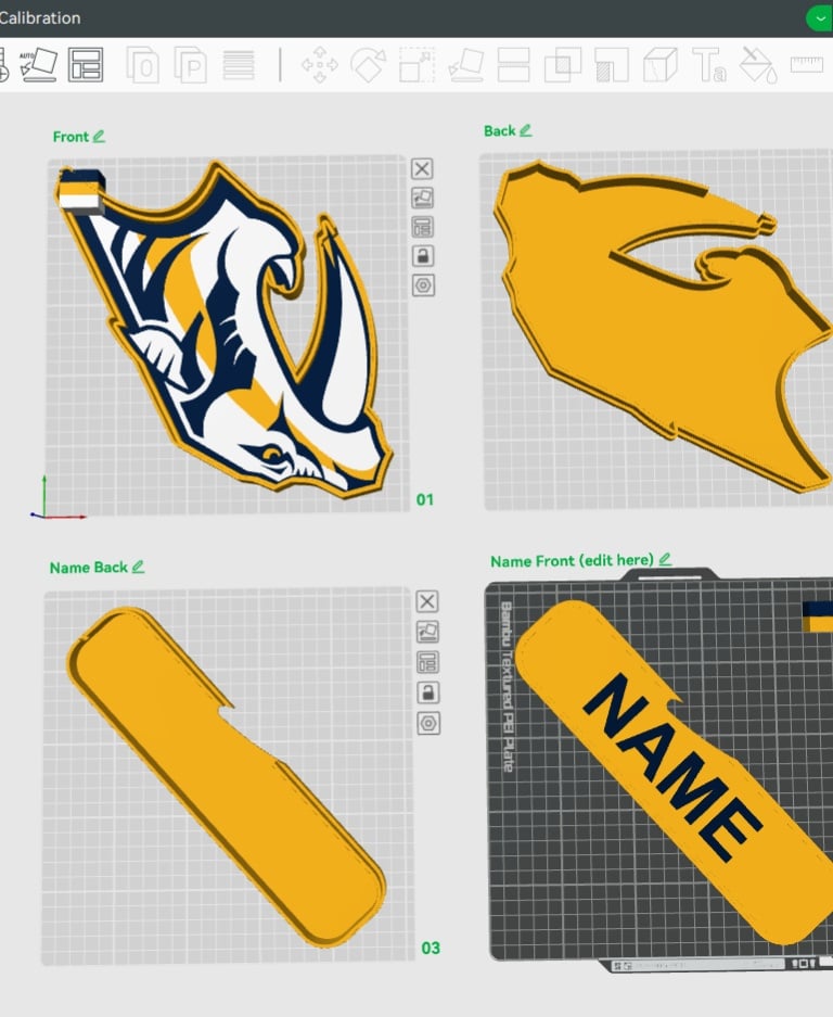 Nashville Predators Sign - LED Strip Compatible 3d model