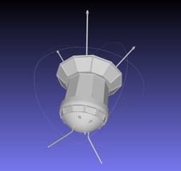 Simple Luna 3 Spaceprobe Printable Miniature 3d model