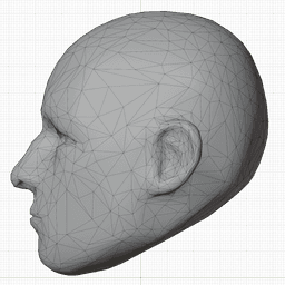Creepy Low Poly Head 3d model