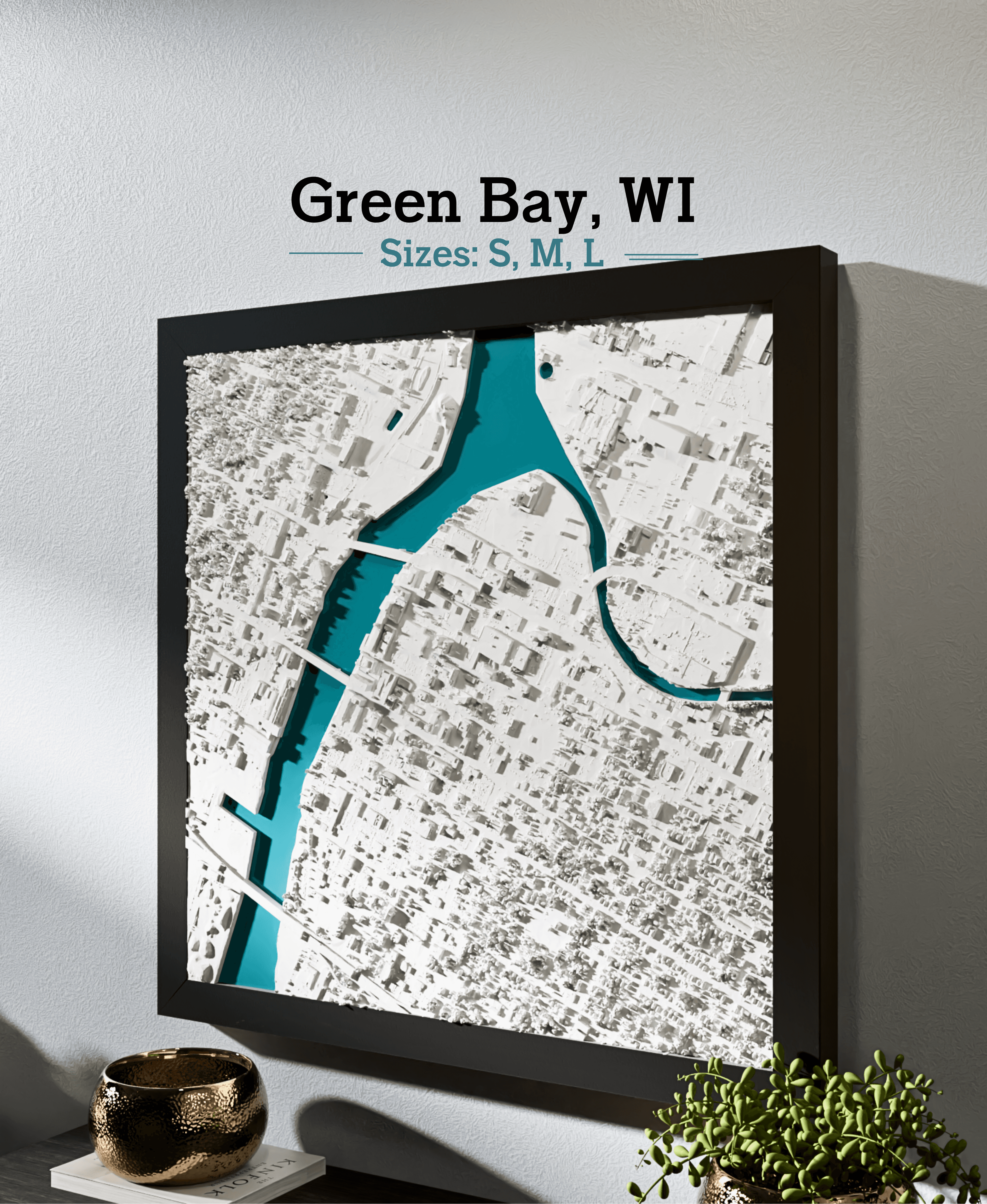 Green Bay, WI - S, M, & L 3d model
