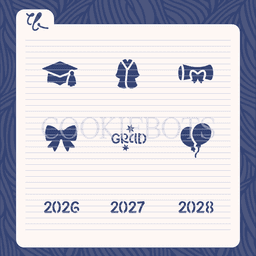 Bocaditos Graduación Stencil SVG / Grad Bites 3d model