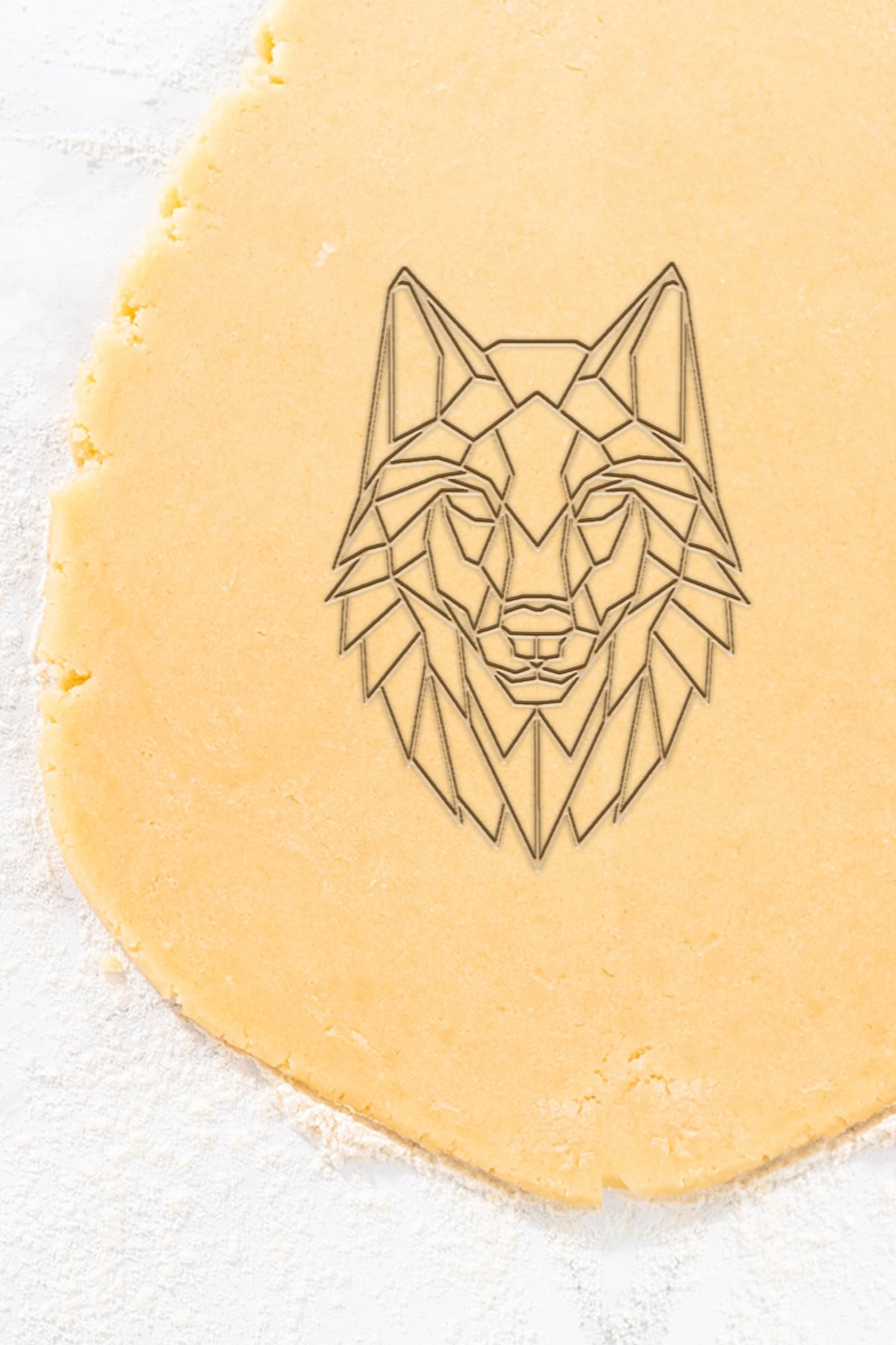 Geometric Wolf Cookie Cutter, Biscuit Cutter 3d model