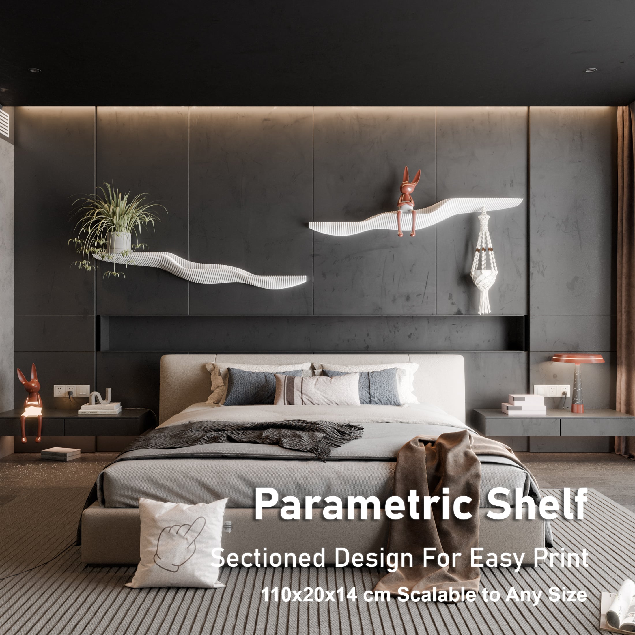 Parametric Shelf Design V3 3d model