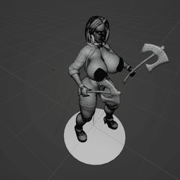 Thick Vampire Axe Queen v2 3d model