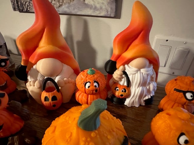 loving this new gnome I had to make the other one for the past the same colors also loving the pumpkins