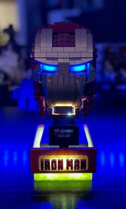 LED Illuminated Pedestal for Lego Helmets 3d model