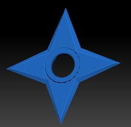 4 Point Shuriken Spinner XL 3d model