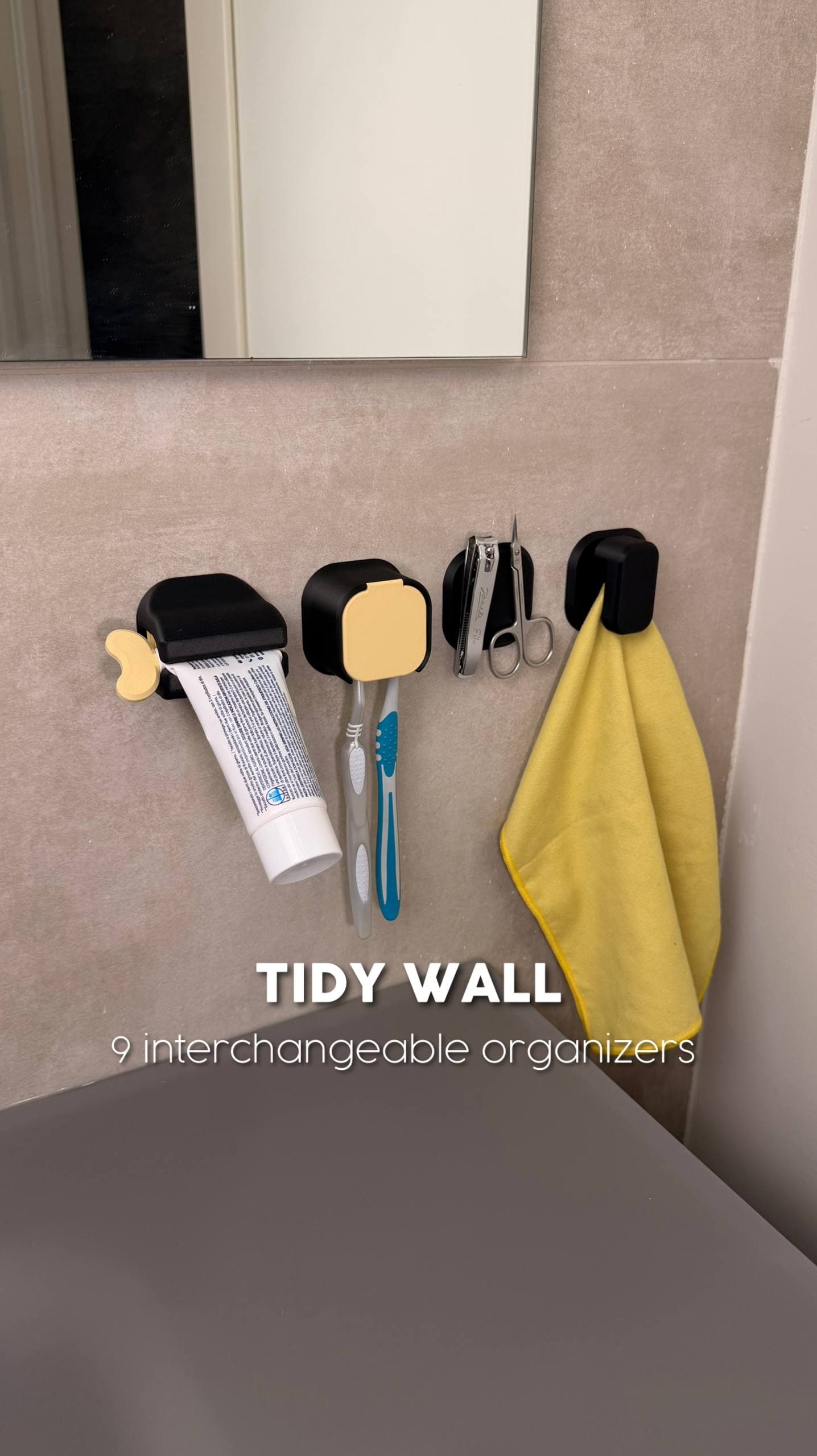 TIDY WALL | 9 INTERCHANGEABLE ORGANIZERS 3d model