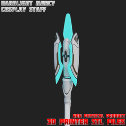 HardLight Mercy Cosplay Staff Overwatch 3d model