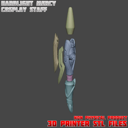 HardLight Mercy Cosplay Staff Overwatch 3d model