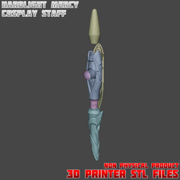HardLight Mercy Cosplay Staff Overwatch 3d model