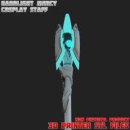HardLight Mercy Cosplay Staff Overwatch 3d model