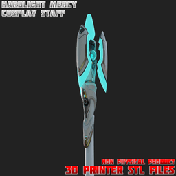 HardLight Mercy Cosplay Staff Overwatch 3d model