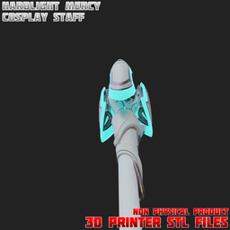 HardLight Mercy Cosplay Staff Overwatch 3d model