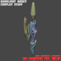 HardLight Mercy Cosplay Staff Overwatch 3d model