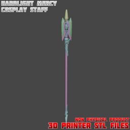HardLight Mercy Cosplay Staff Overwatch 3d model