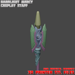 HardLight Mercy Cosplay Staff Overwatch 3d model