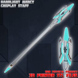 HardLight Mercy Cosplay Staff Overwatch 3d model