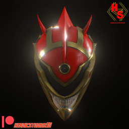 Red Death Ranger Helmet 3d model