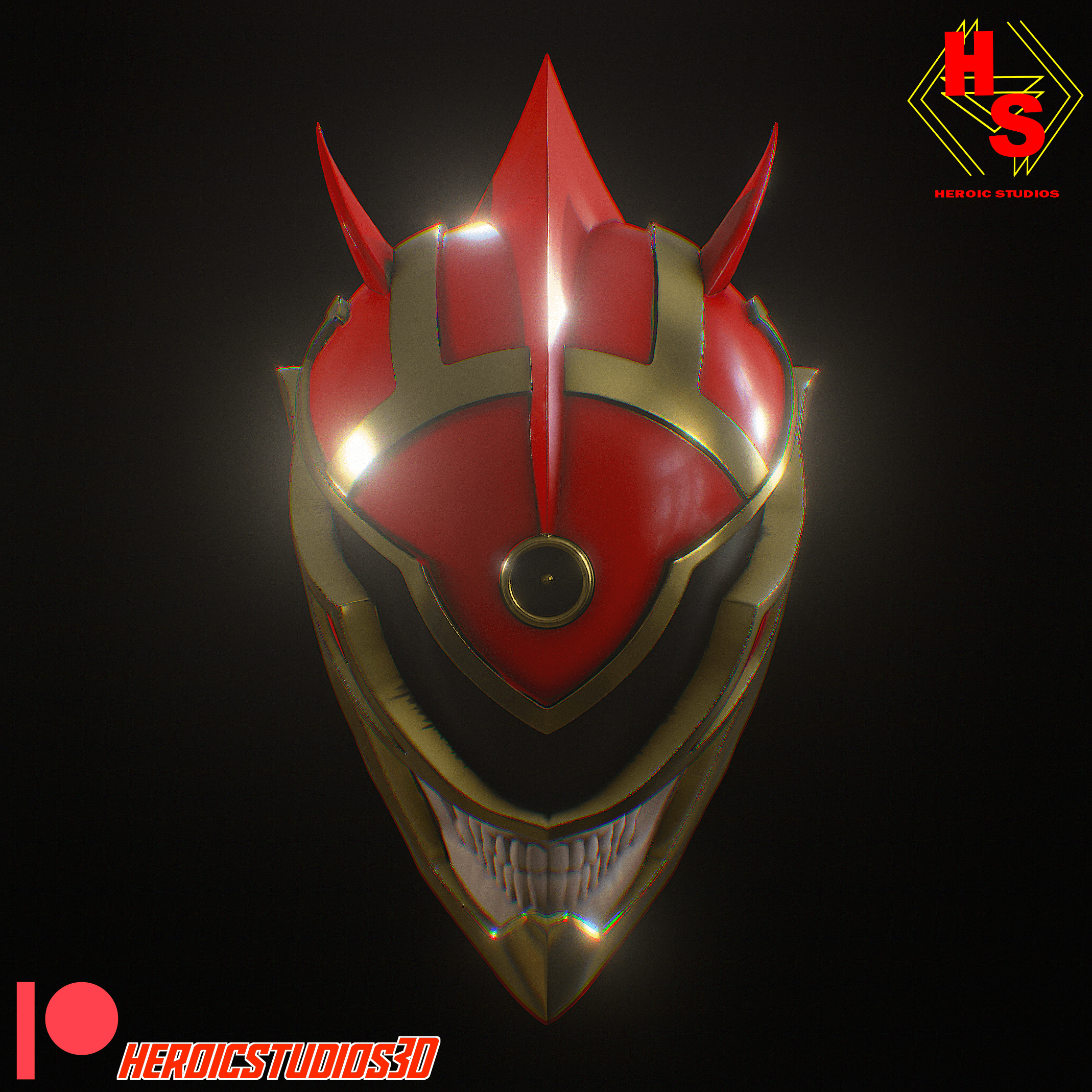 Red Death Ranger Helmet 3d model