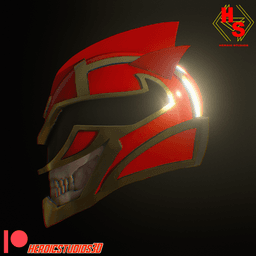 Red Death Ranger Helmet 3d model