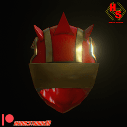 Red Death Ranger Helmet 3d model