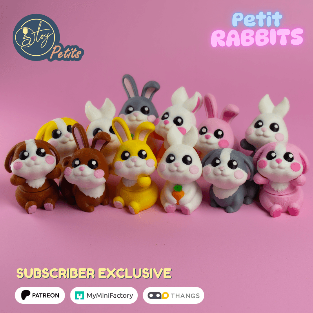 Petit Bunnies 3d model