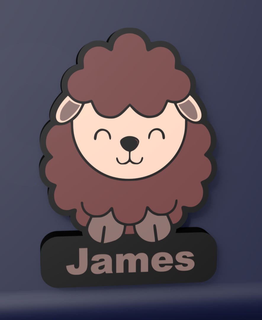 Cute Sheep - LED Strip compatible 3d model