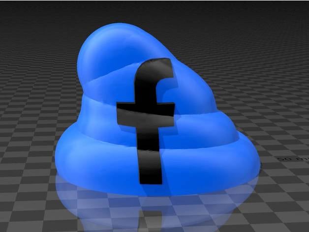 facebook sculpture 3d model