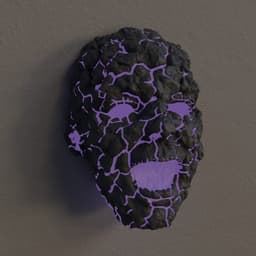 Lava Cracked Face Wall Sculpture-wall light fixture-3mf 3d model