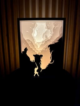 Fantasy Dragon Nightsky Shadow Box 3d Lamp 3d model