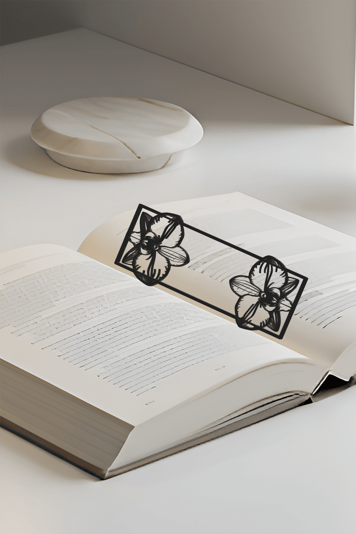 Orchid Bookmark, Creative Bookmark, Gift Idea 3d model