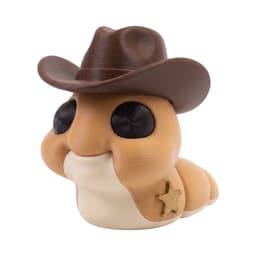 FlexiSlugs Cowboy - Flexi Articulated Chibi Slug STL 3d model