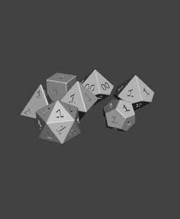 All Ones Dice Set 3d model