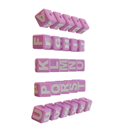 Stanley Cup Charms- Letter Blocks 3d model