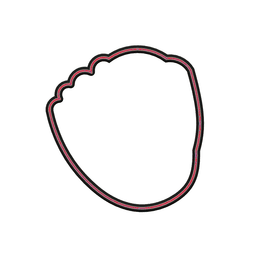 Baseball Glove Cookie Cutter STL File - 4 inches 3d model