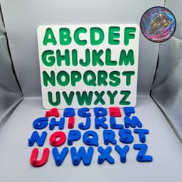 Alphabet Letter Board Puzzle 3d model