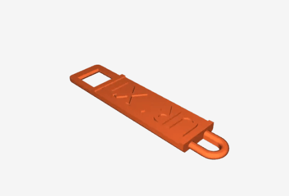 Modular Key Organizer - Parametric Text - No MMU 3d model