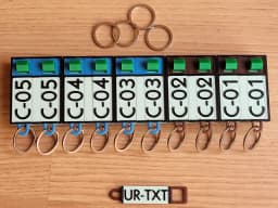 Modular Key Organizer - Parametric Text - No MMU 3d model